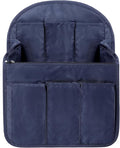 Surblue Backpack Organizer Insert Liner Hanging Travel Rucksack Purse and Handbag Insert Pocket, High-capacity Divider Foldable Nylon Shoulder Bag Organizer for Men and Women, (Navy, L)