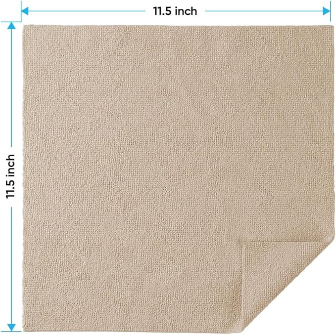 HOMEXCEL Brown Microfiber Cleaning Cloths, 20 Pack Cleaning Rags - Lint Free & Scratch-Free Microfiber Towels for Cars, House & Kitchen, Absorbent Cleaning Towels, 11.5 x 11.5 Inch