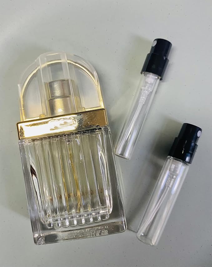 Mini Perfume Travel Refillable Bottle Cologne Sample Pocket Small Empty Glass Spray Bottles Travel Size Perfume Atomizer Bottle Clear 2.5ML (50 Pack)