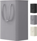 Lifewit Slim Laundry Hamper, Narrow Small Laundry Basket with Handle for Dirty Clothes, Collapsible Tall Thin Laundry Bin for Bathroom Bedroom Dorm College, 50L, Grey
