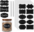 Homrelaxy 360Pcs Chalkboard Labels – 3x2 Inch Reusable Blackboard Stickers with 2 White Erasable Chalk Markers, 10 Assorted Shapes, for Mason Jars, Food Containers, and Pantry Storage