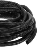DMiotech 50ft Wire Loom Split Tubing 1 Inch(25.5 Mm) ID, Cord Protectors from Pet Flexible Conduit Cable Management for Office, Home, Garden, Black