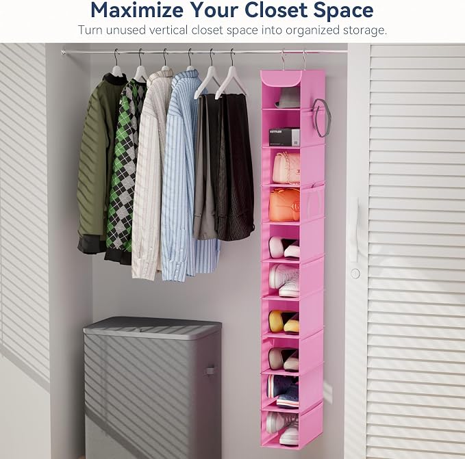 Whitmor Hanging Shoe Shelves, Pink