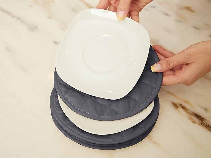 Covermates Keepsakes Dish Storage Case – Padded China & Dinnerware Organizer, Quilted Polyester Protection, ID Window, Zipper Closure, Machine Washable, Slate