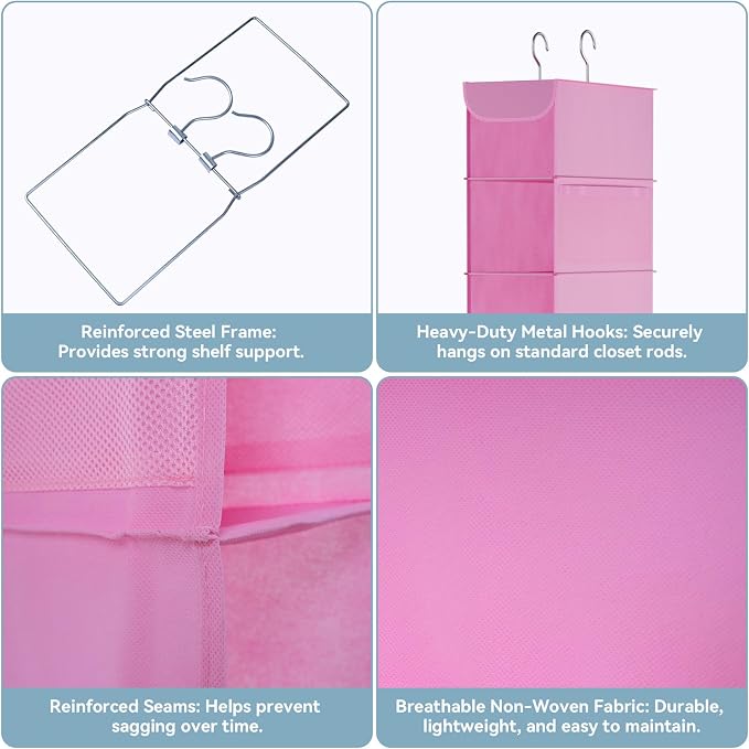Whitmor Hanging Shoe Shelves, Pink