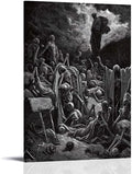 Gustave Dore The Vision Of The Valley Of Dry Bones Prints Wall Art Paintings Poster Decorative Painting Canvas Wall Art Living Rooms Bedroom Painting 16x24inch(40x60cm)