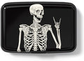 Credit Card Holder Wallet, Small RFID Metal Wallet Credit Cards Holder Pocket Business Card ID Case for Women Men, OK Skull