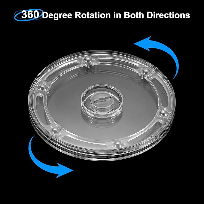 uxcell Acrylic Lazy Susan Turntable, 5 Inch Clear Turntable Organizer Ball Bearing 360 Degree Rotating Tray for Spice Rack Table Cake Kitchen Pantry Decorating Bathrooms