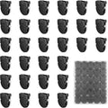 30Pcs Cubicle Clips for Fabric Walls, Black Cubicle Accessories | for Fabric Partition Wall Push Pin Style Clips for Hanging Photos Notes Memos Data Cables,Office Bulletin Board Clips