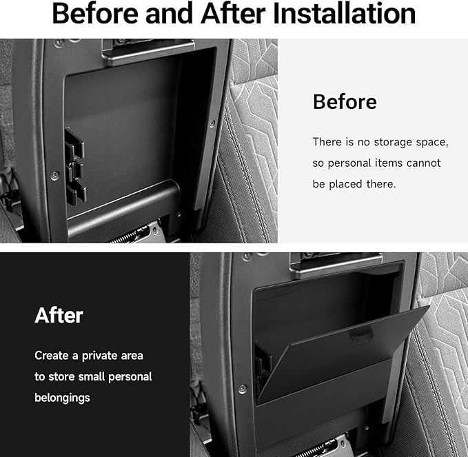 YOJOJOCO 2PCS Center Console Organizer Compatible with Toyota 2016-2020 2021 2022 2023 Tacoma Accessories ABS Material Armrest Hidden Storage Box