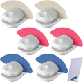 Faccito 6 Pcs Paper Holder Stand for Typing Non-Slip Mat Desktop Folder Document Holder with Anti-Slip Pads Portable Copy Stand Desktop Clamp for A4 Paper Office Reading (White,Blue,Red)