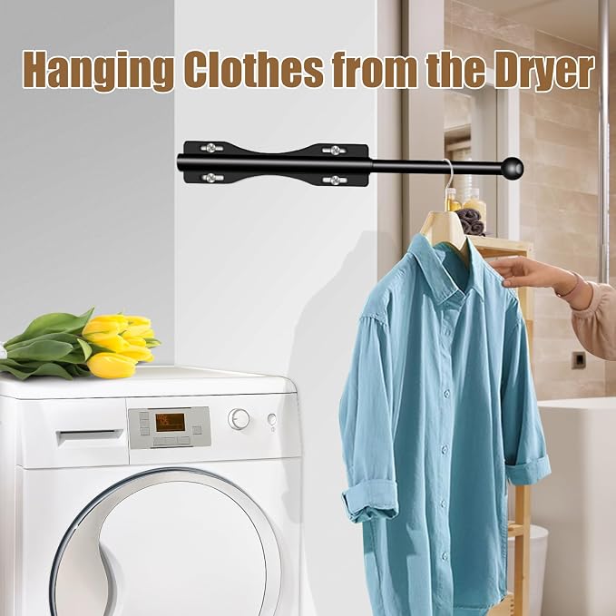 13" Valet Rod For Closet Pull Out Adjustable For Closet,1 Pack Black | 13" pull-out valet rod provides convenient hanging space for clothes in closets, bedrooms and laundry rooms.