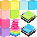 2 Pack Pop Up Sticky Note Dispenser with 24 Pads Pop Up Sticky Notes 3x3 Refills, Sticky Note Holder with 8 Colors Accordion Sticky Notes, Memo Note Pads Back to School Home Office Desk Supplies