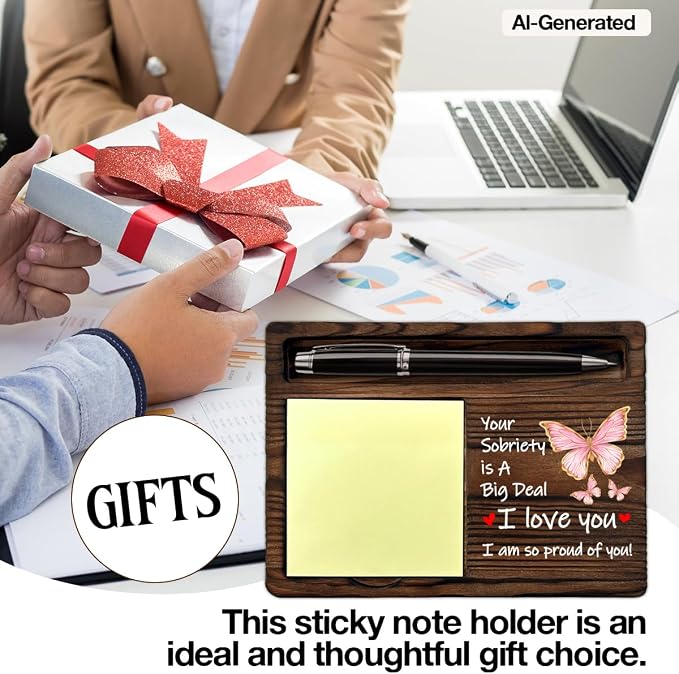 Sobriety Gifts for Women Her, Recovery Sober Gifts Addiction Recovery Gift Your Sobriety is a Big Deal I Am Proud of You Sticky Note Holder Desk Decor