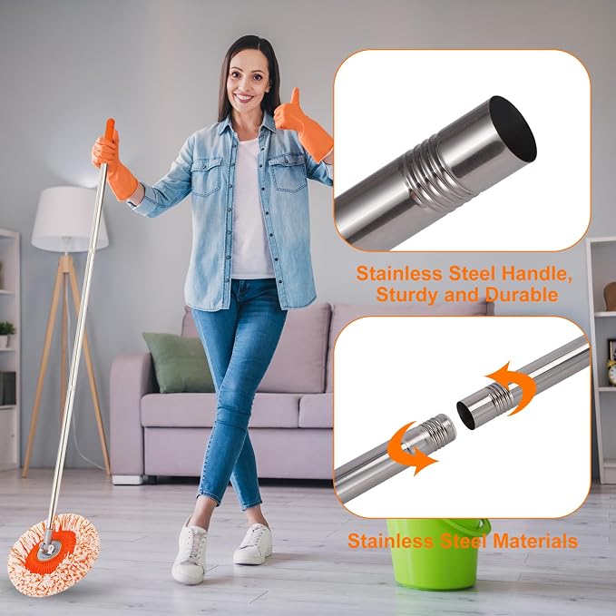 Keyloland Wall Mop, Primium 68” Wall Cleaner, High-Quality Baseboard Cleaner, Professional-Grade Baseboard Cleaner Tool with Handle, Superior Quality Dust Mop, Efficient cleaning tools