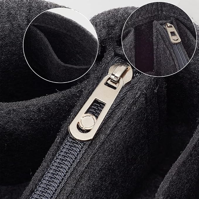 WADORN Felt Purse Organizer Insert, Black (Round, 5.1x4.65in) Materials, Efficient Storage, Practical Design, for LV Cannes & Other Bucket Bags