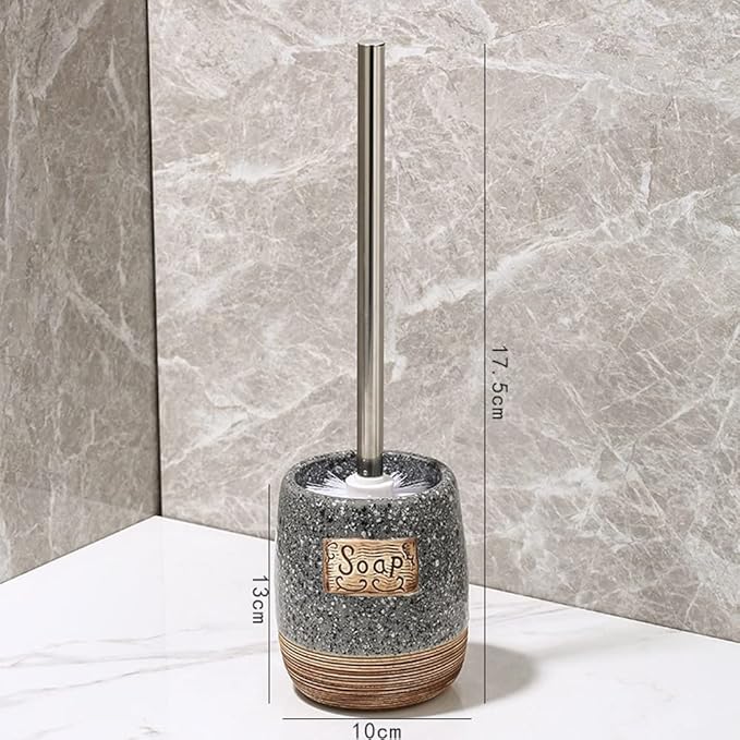 Toilet Bowl Brush and Holder Toilet Brushes with 304 Stainless Steel Handle for Bathroom Toilet Cleaner Brush, No Dead Angle Home Cleaning Utensils Bathroom Accessories (Color : A) (C)