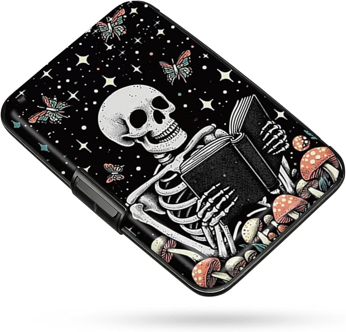 Credit Card Holder RFID Aluminum card case Skeleton mini Wallet Women Men | ABS Business ID Case,Hard Case Large Capacity 6 Slots, Waterproof Durable ，Secure Closure Slim Small Credit Card Protector