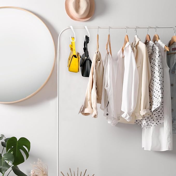 Maitys 18 Pcs Purse Hanger Hook Acrylic Bag Rack Holder for Bag Hanger Handbag Tote Hook Closet Organizer Storage Over The Closet Rod Backpacks Satchels Crossovers Tote (White)