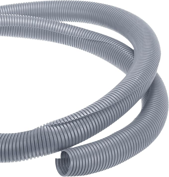 DMiotech 10ft Wire Loom Split Tubing 2 Inch(50.8mm) ID, Cord Protectors from Pet Flexible Conduit Cable Management for Office Home Garden, Gray