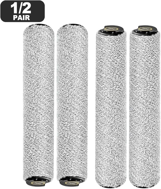 Minhe Replacement Roller Brush for MOVA Z60 Ultra, Main Cleaning Brush with Enhanced Suction and Debris Capture, No Tools Required for Daily Maintenance(2 Pairs)