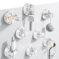 8-Pack Magnetic Cable Clips [1S Snap-On] Cord Holder, LISEN Desk Organizers and Accessories with 4 Extra Strong Adhesive Pads, Wire Organizer for Nightstand, Home, Wall, Car, Desktop,Transparent