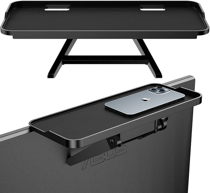 TV Top Screen Shelf Speakers Mount Adjustable Computer Monitor Shelf Storage Bracket Mount Hold Cable Media Box, Game Console, WiFi Router, Plants, Remote Controls, Cellphone Stand, DVD Shelf