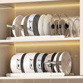 Pot Rack : Pots and Pans Organizer Under Cabinet 7 Adjustable Compartment Expandable Pot Lid Holder for Kitchen Cookware, Bakeware, Lid, Dishes, Cutting Boards,Apricot 2PCS