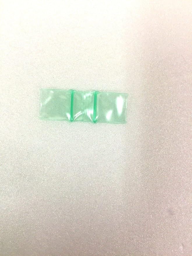 1212-S Original Mini Resealable 2.5mil Plastic Bags 1/2" x 1/2" Reclosable Baggies (Green, 1,000 Bags)