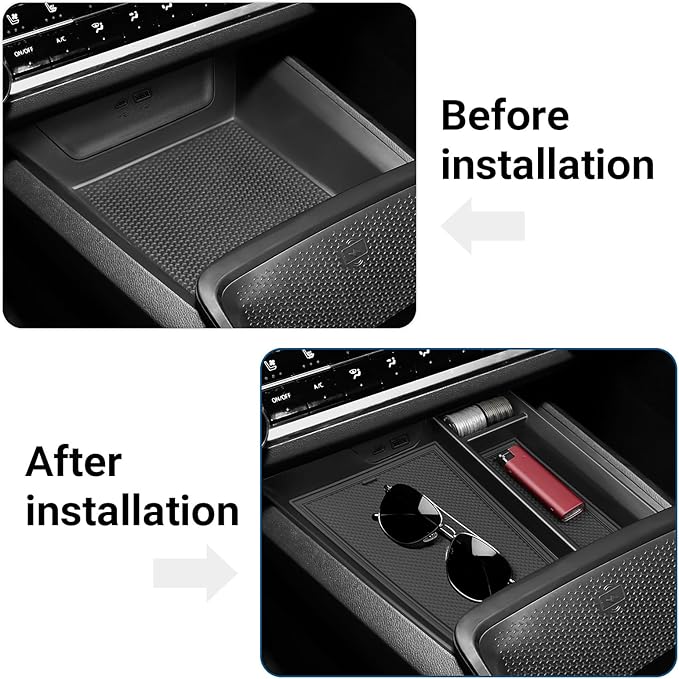YOJOJOCO Center Console Organizer Compatible with Chevy 2025 2026 Equinox ABS Material Center Console Insert Tray Secondary Storage Box (Not for Equinox EV)