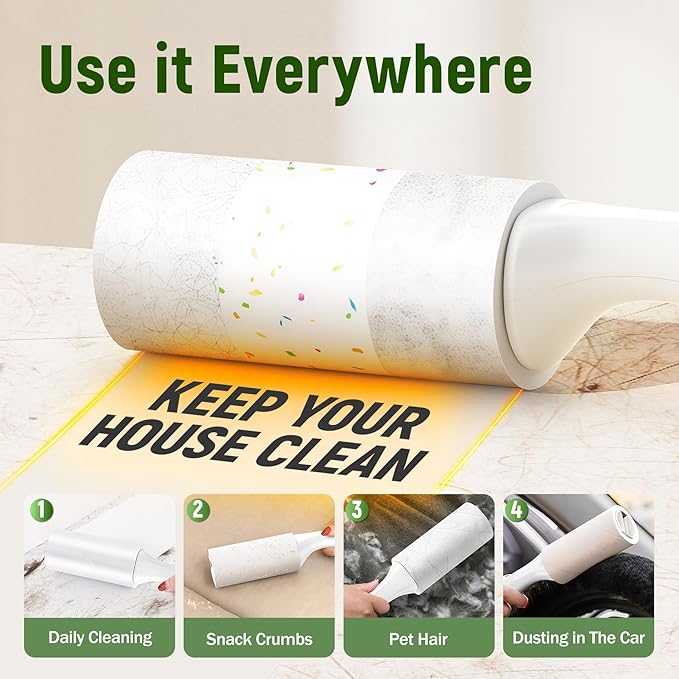 Lint Roller Refills for Pet Hair, 600 Sheets, Standard Size | Extra Sticky Replacement Rolls for beitophome Handles, No Handle