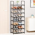 8-Tier Tall Shoe Rack for Closet, Entryway, Adjustable Sturdy Durable Shoe Shelf,Narrow Shoe Stand Organizer (17.2" W×10" D×58" H,Black)
