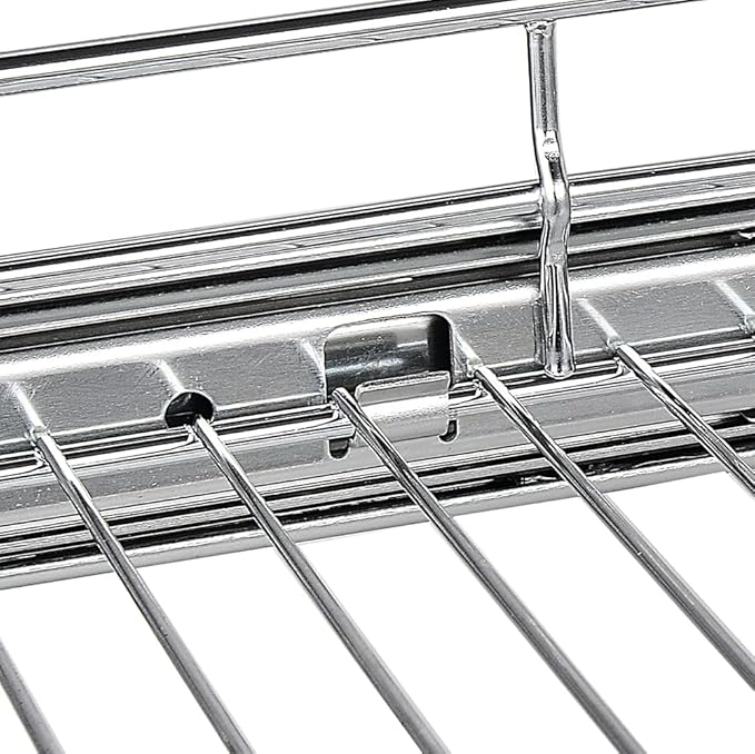 OCG Pull Out Cabinet Organizer (18" W x 21" D), Pull out Drawers, Cabinet Pull Out Shelves for Base Cabinet Organization in Kitchen Bathroom Pantry, Bottom Mount, Chrome Finish