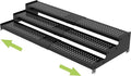 Jojocross Metal Spice Rack Organizer for Cabinet, 3 Tier Expandable Spice Storage shelf, Great for Kitchen Cabinets, Cupboard,Pantry and Countertop More,Metal plate with hole(1PACK/BLACK)