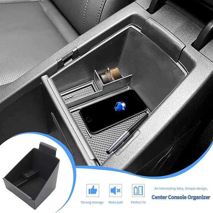 YEE PIN for 2023 NIRO SG2 Console Tray 2023 NIRO SG2 Center Console Organizer fit for 2022 2023 NIRO SG2 Accessories 2022 NIRO EV Tray Organizer 2022 NIRO SG2 Storage Box Insert Tray(Black Mat)