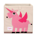 3 Sprouts Toy Storage Organizer: Toy Box Cube Organizer for Playroom, Nursery - Foldable Storage Bin - Unicorn