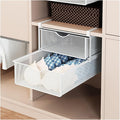 Compact Hanging Pullout Drawer Basket,Pull Out Drawer Organizer Containers Storage Bin,Stackable Shelf Baskets Organizer(Style 1)