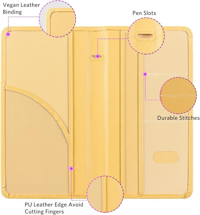 CoBak Car Registration and Insurance Holder | Vehicle Glove Box Organizer, Auto Truck Compartment Document Case with Magnetic Closure for Insurance & Driver License
