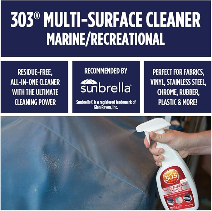 303 Products Multi-Surface Cleaner - Safely Cleans All Water Safe Surfaces - Ultimate Cleaning Power - Rinses Residue Free - Recommended By Sunbrella, 32 fl. oz. (30207)