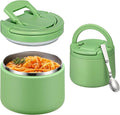 Itslife 14oz Vacuum Insulated Soup Thermo for Hot Food, Kids Lunch Container with Leakproof Buckle Lid, Wide Mouth Stainless Steel Food Jar with Spoon