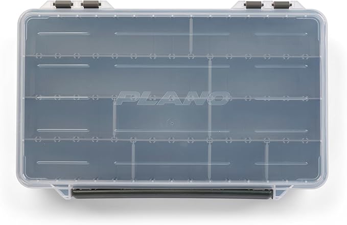 Plano StowAway 3700 Stow Tackle Box, with Corrosion-Preventive Rustricor, Single Latch Design, Transparent DuraView Lid, Stackable Storage for Fishing Bait, Lures and Gear