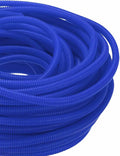 DMiotech 100ft Wire Loom Split Tubing 3/8 Inch(9.5mm) ID, Cord Protectors from Pet Flexible Conduit Cable Management for Office Home Garden, Blue