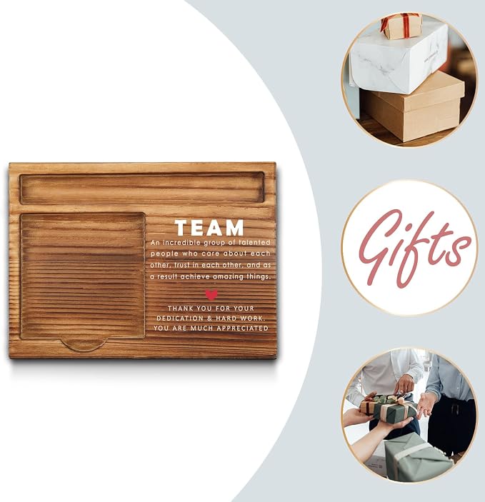 Team Sticky Note Holder, Team Thank You Appreciation Gifts for Coworkers, Employees, Men, Women, Team Gifts Office Desk Self-Stick Note Pad Holders GSH433