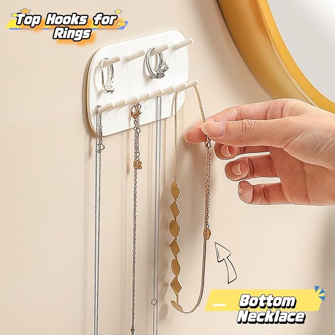 Jewelry Organizer Wall Mount, Jewelry Hooks Necklace Holder, Acrylic Necklace Holder (1)