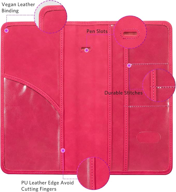 CoBak Car Registration and Insurance Holder | Vehicle Glove Box Organizer, Auto Truck Compartment Document Case with Magnetic Closure for Insurance & Driver License