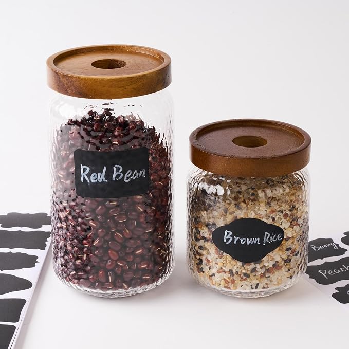 Homrelaxy 360Pcs Chalkboard Labels – 3x2 Inch Reusable Blackboard Stickers with 2 White Erasable Chalk Markers, 10 Assorted Shapes, for Mason Jars, Food Containers, and Pantry Storage