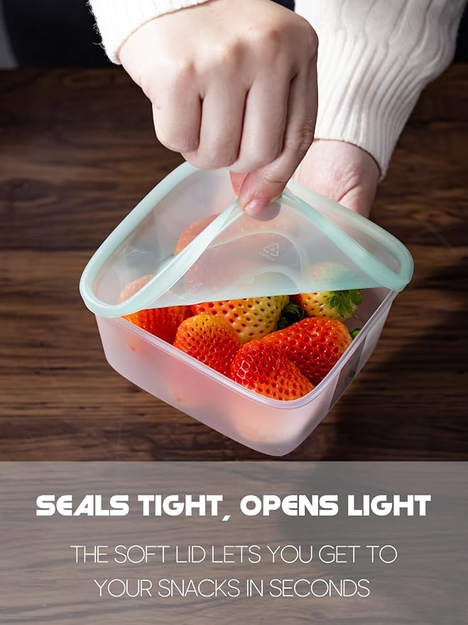 LivLab Mker 30 PCS Food Storage Containers with Lids - Reusable Meal Prep Containers Bpa-Free Freezer Lunch Boxes for Leftovers, Snack, Fruits, Salad - 15 Sets | 20 fl oz | 2.5 Cups