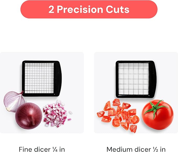 Fullstar The Original Pro Chopper - Vegetable Chopper and Dicer, Food Chopper with Container, Fruit Cutter, Kitchen Gadgets & Gifts, Home Essentials (2 in 1, White)