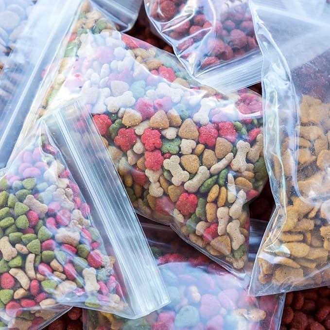 Transparent Plastic Airtight Seal Bags Ideal for Freezing Food, Document Storage, Reusable and Preserving Bags - Ofitury (100 Bags, 300 x 400 mm)