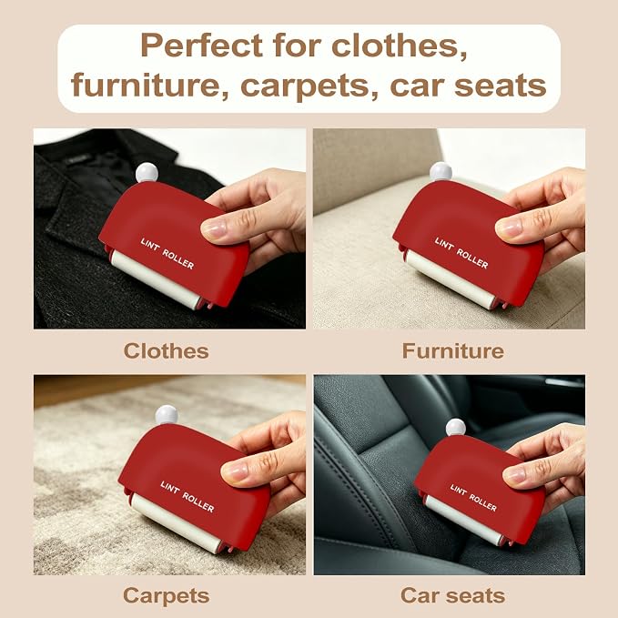 8 Roller Refills for Disposable Mini Lint Roller | Refillable, Portable